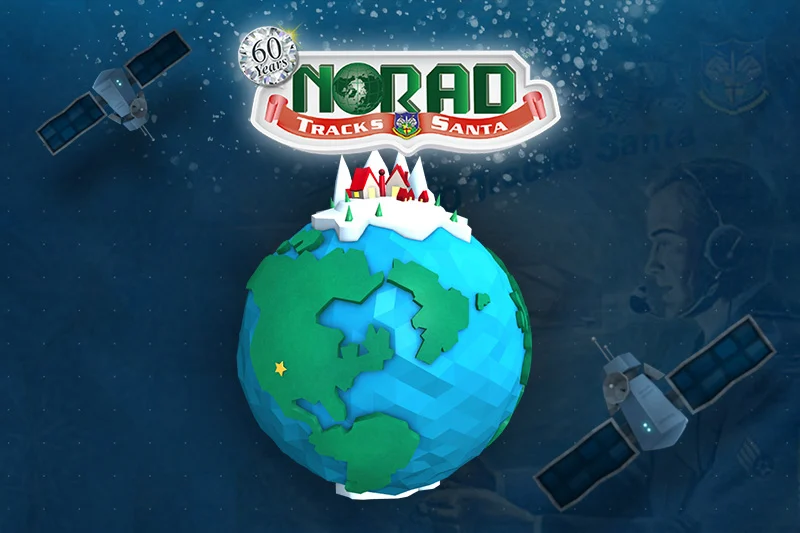 NORADによるサンタ追跡60周年の公式画像