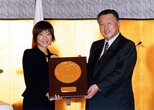 国民栄誉賞を授与された高橋尚子