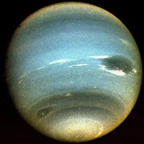 ボイジャー2号が1989年に撮影した青い海王星