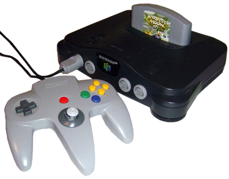 NINTENDO 64本体とコントローラー