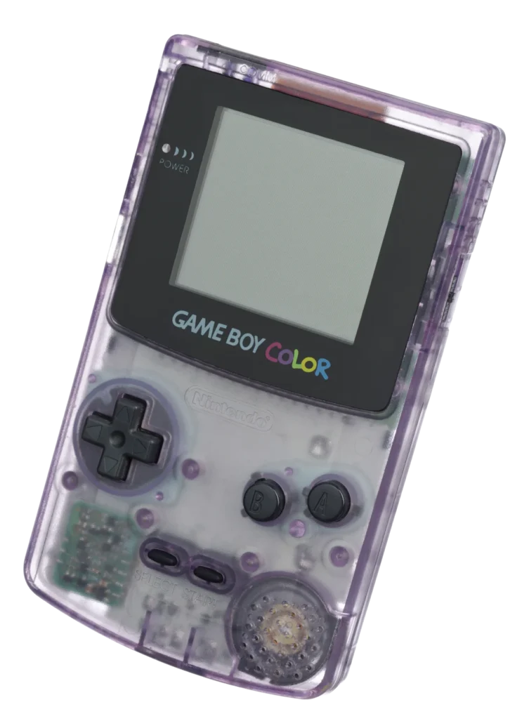 携帯型ゲーム機ゲームボーイカラーの実機