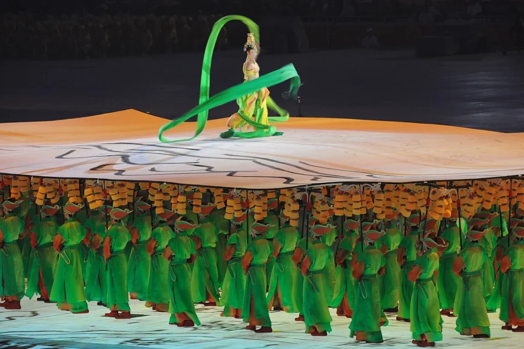 2008年北京オリンピック開会式の出演者たちの写真