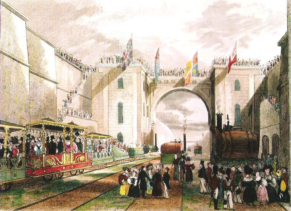リバプール・アンド・マンチェスター鉄道の開業を描いた版画