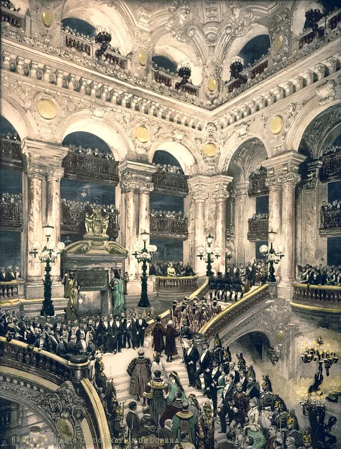 1875年のパリ・オペラ座落成式を描いた図版