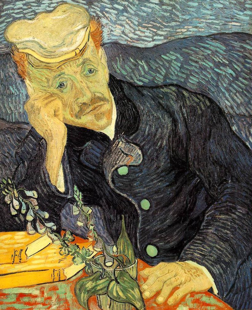 フィンセント・ファン・ゴッホが描いた医師ガシェの肖像画