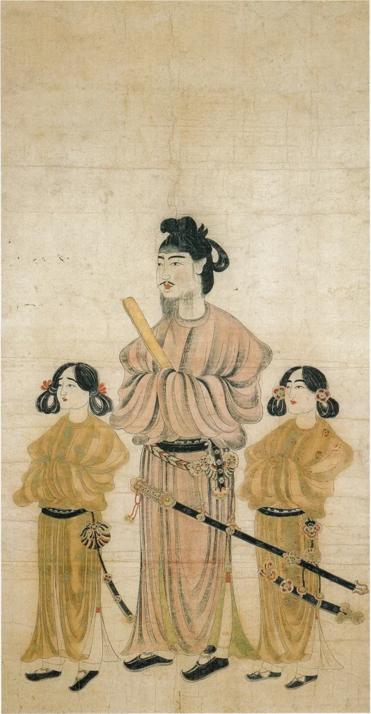 聖徳太子と二人の王子を描いた肖像画