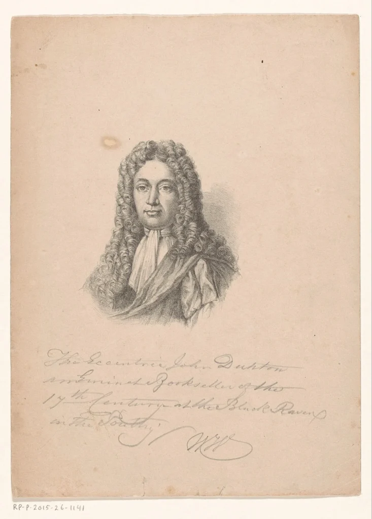 ロンドンの書籍商ジョン・ダントンを描いた肖像版画