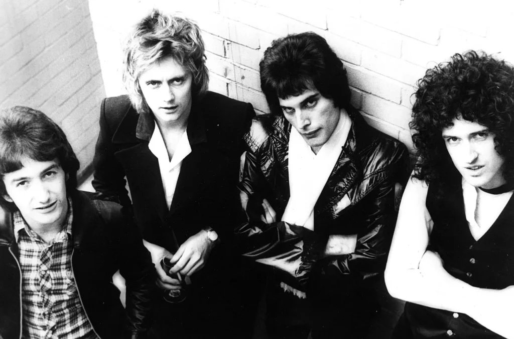 1977年に撮影されたロックバンド・クイーンの宣伝写真