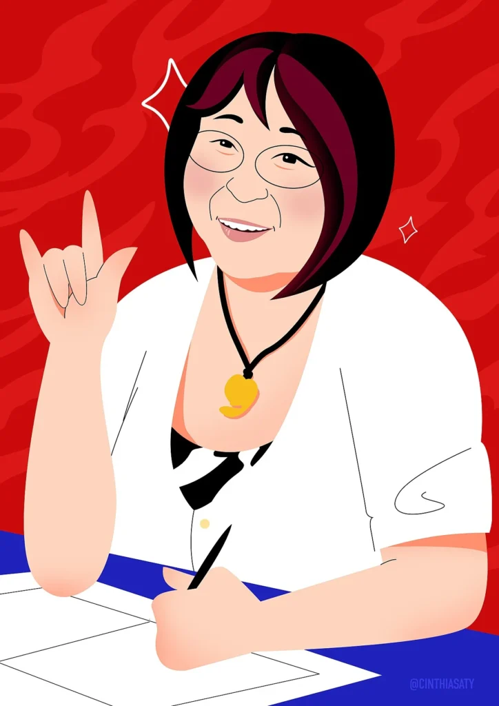 漫画家・高橋留美子を描いた肖像イラスト