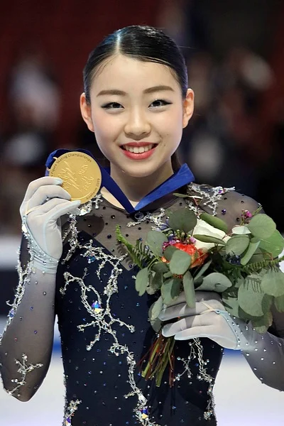 2019年四大陸選手権の表彰式での紀平梨花の写真