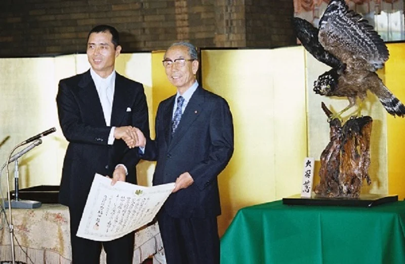 国民栄誉賞を受ける王貞治