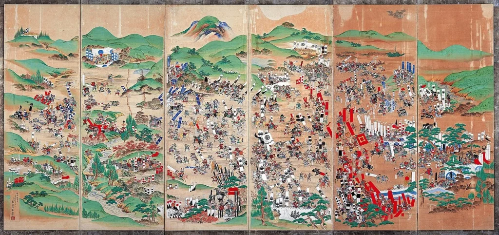 関ヶ原の戦いを描いた合戦図屏風