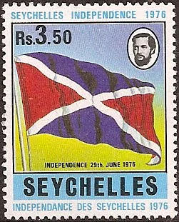 1976年のセーシェル独立を記念した切手