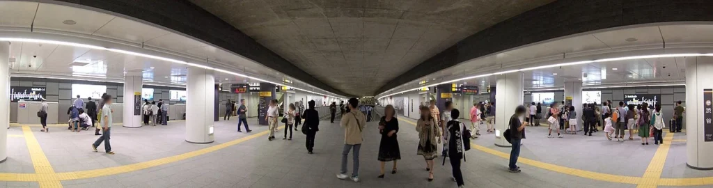 開業日に撮影された東京メトロ副都心線渋谷駅のホーム