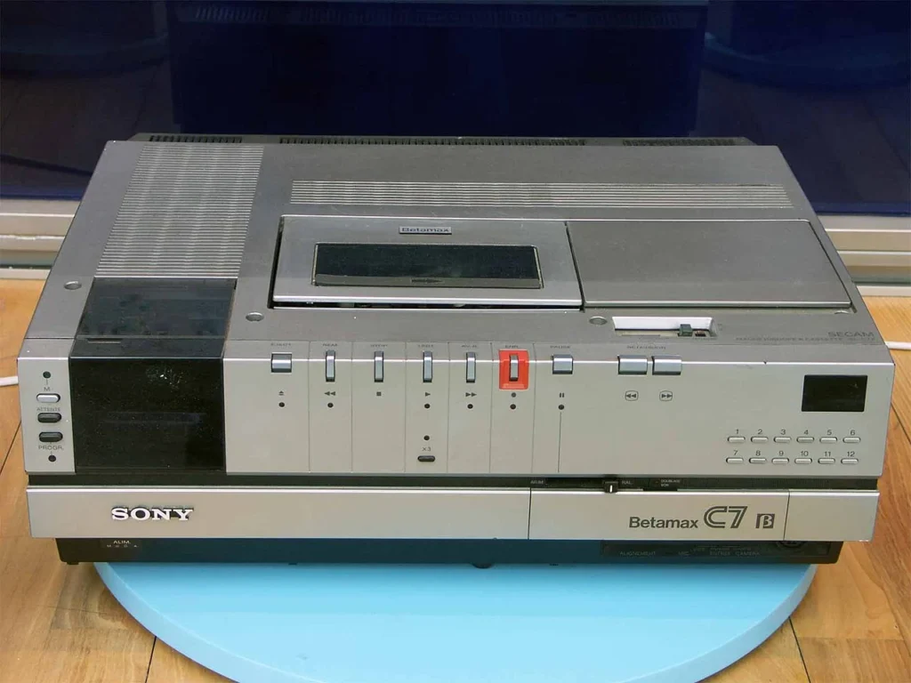 ソニーのベータマックスC7ビデオレコーダー