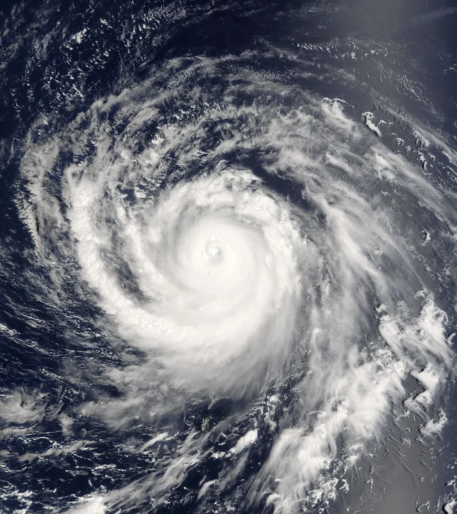 2004年の台風18号を捉えた衛星画像