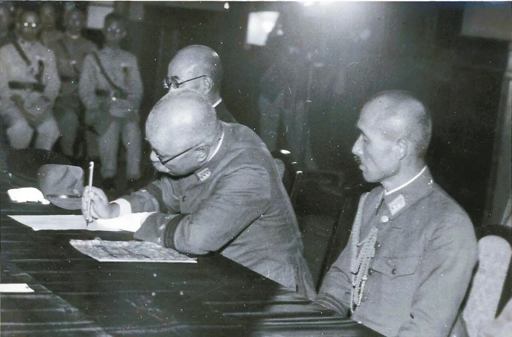 1945年10月25日に台湾で行われた日本軍の降伏受諾式典