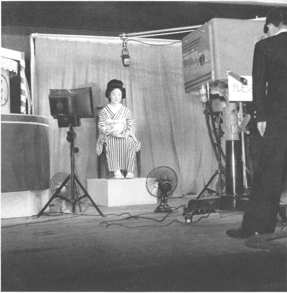 1939年に行われたNHKテレビ試験送信の記録写真