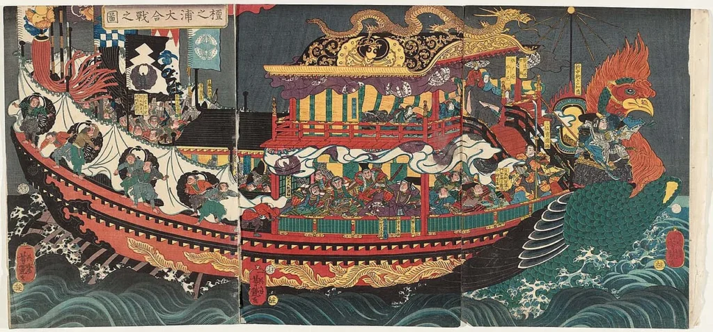 壇ノ浦の戦いを描いた浮世絵