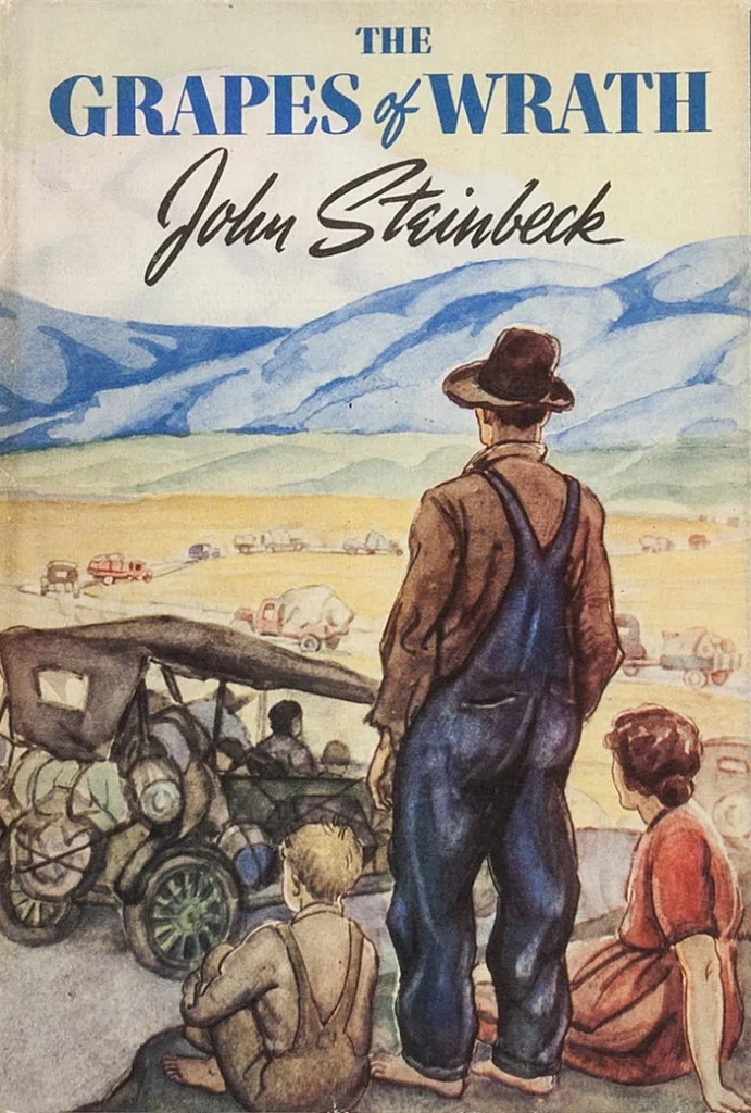 ジョン・スタインベックの小説『怒りの葡萄』1939年初版の表紙