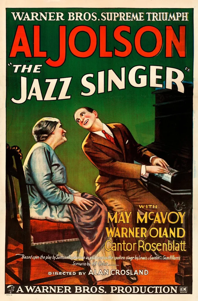 映画「ジャズ・シンガー」の1927年のポスター