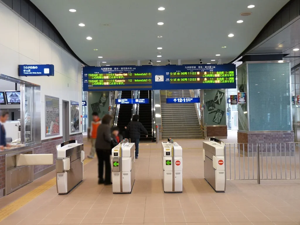九州新幹線の新大牟田駅にある改札口