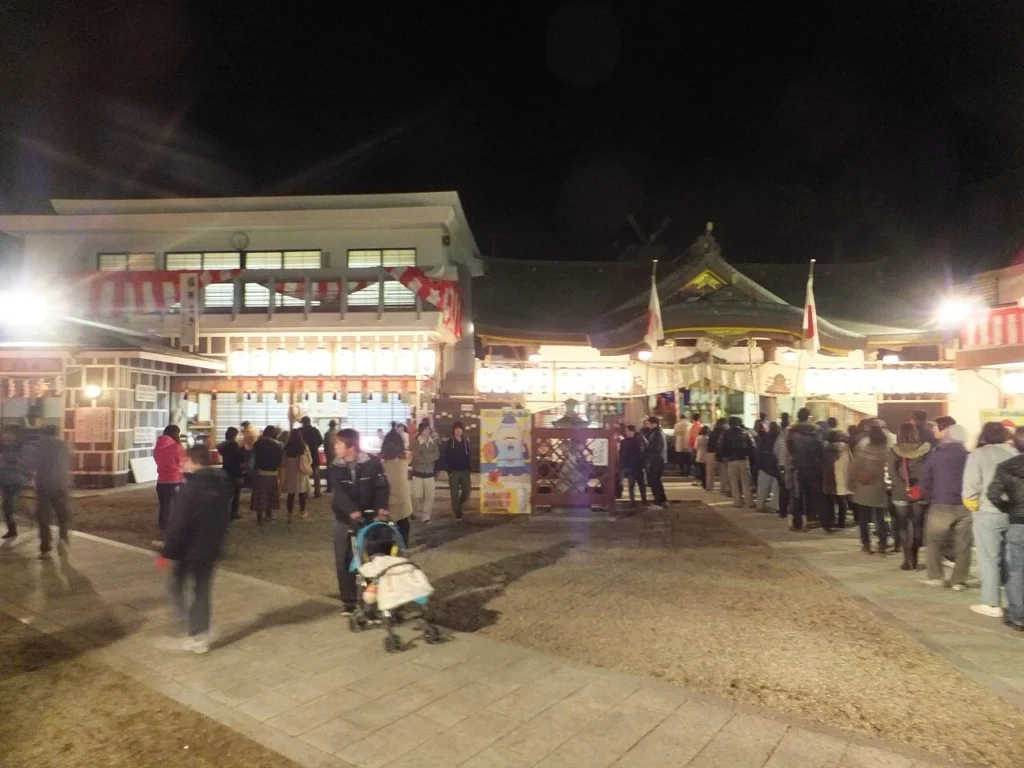 兵庫県三木市の戎神社で行われる十日戎の写真