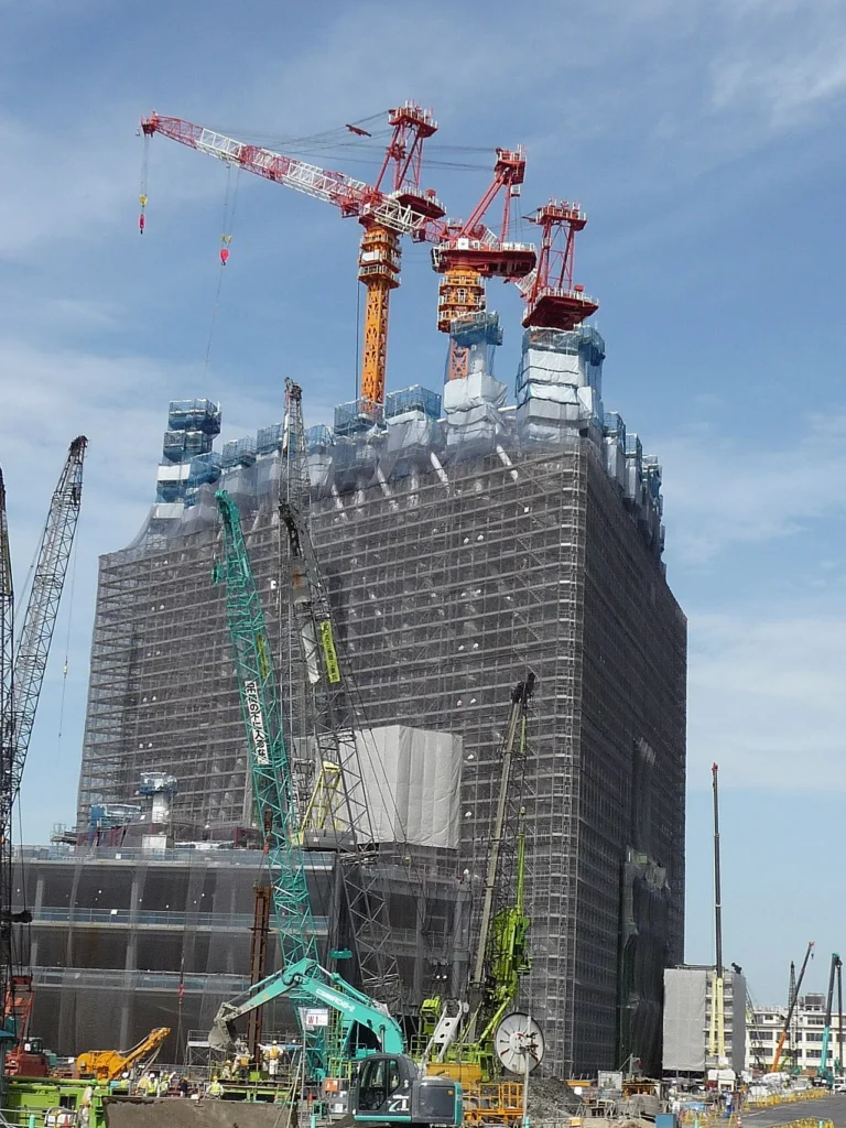 建設中の東京スカイツリー