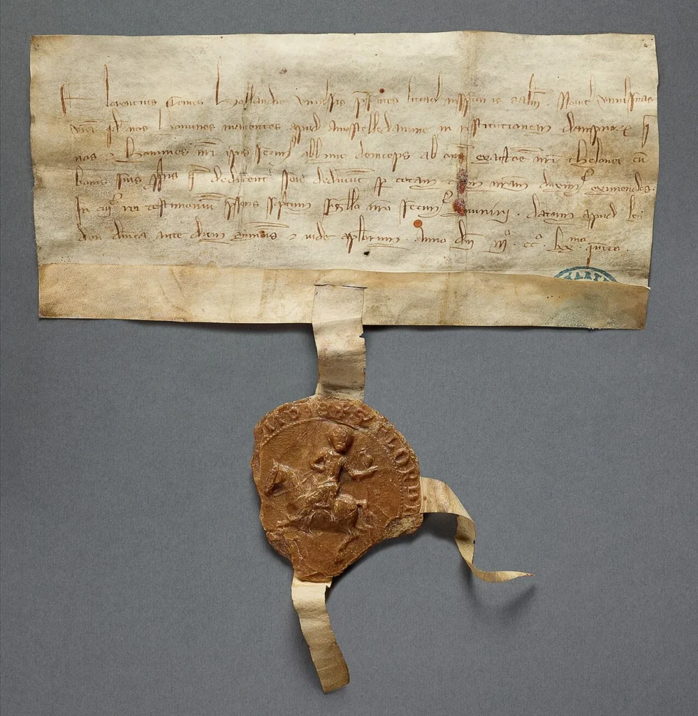 1275年にホラント伯フロリス5世がアムステルダム住民へ与えた通行税免除特権状