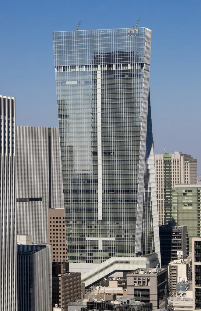 東京タワーから見た虎ノ門ヒルズステーションタワー