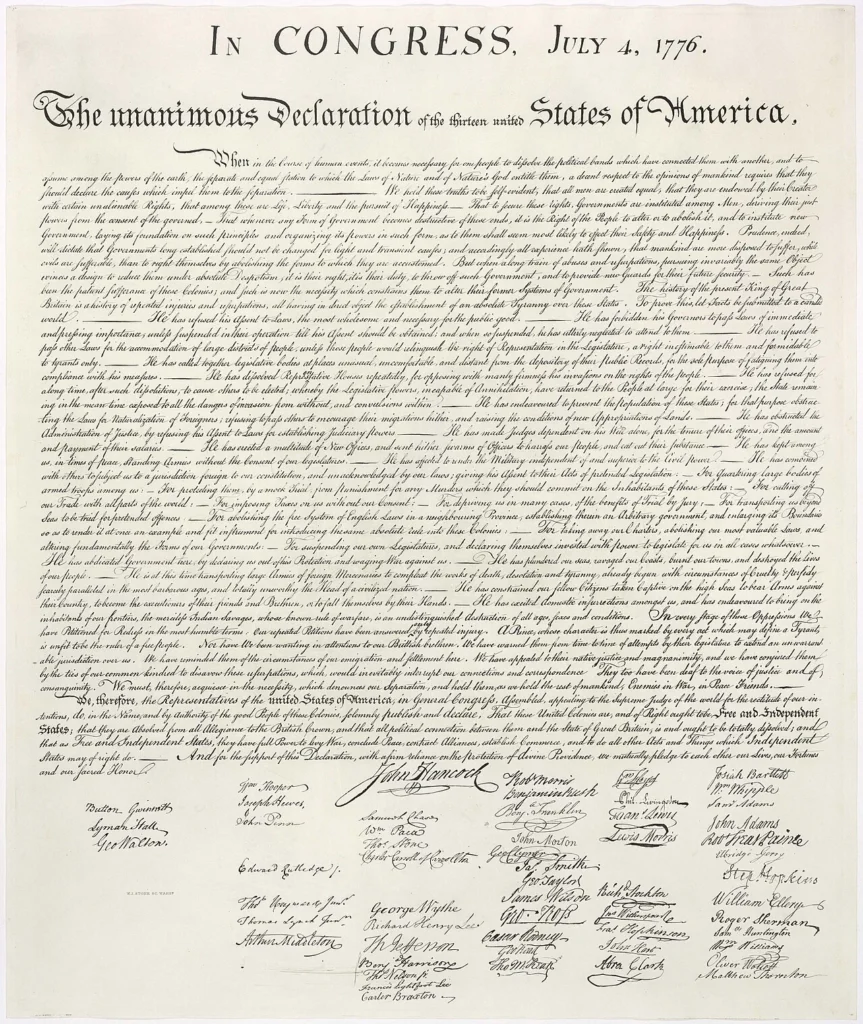 アメリカ独立宣言書