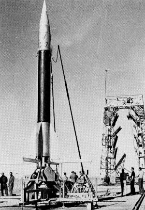 フェリセットの飛行に使用されたものと同型のフランス製ベロニクAGI観測ロケット