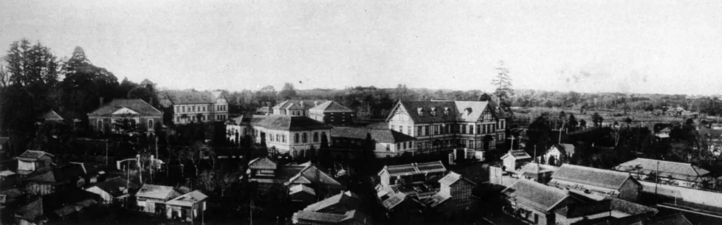 1902年ごろの早稲田大学校舎
