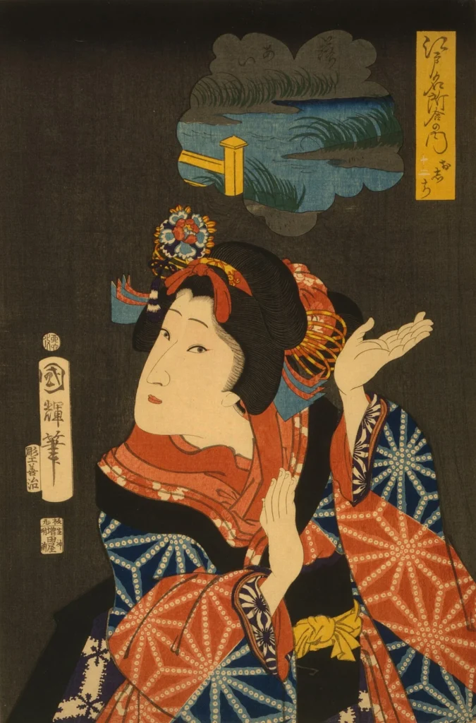 二代目歌川国輝が描いた八百屋お七の錦絵