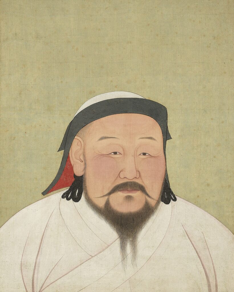 元の初代皇帝フビライ・ハンの肖像画