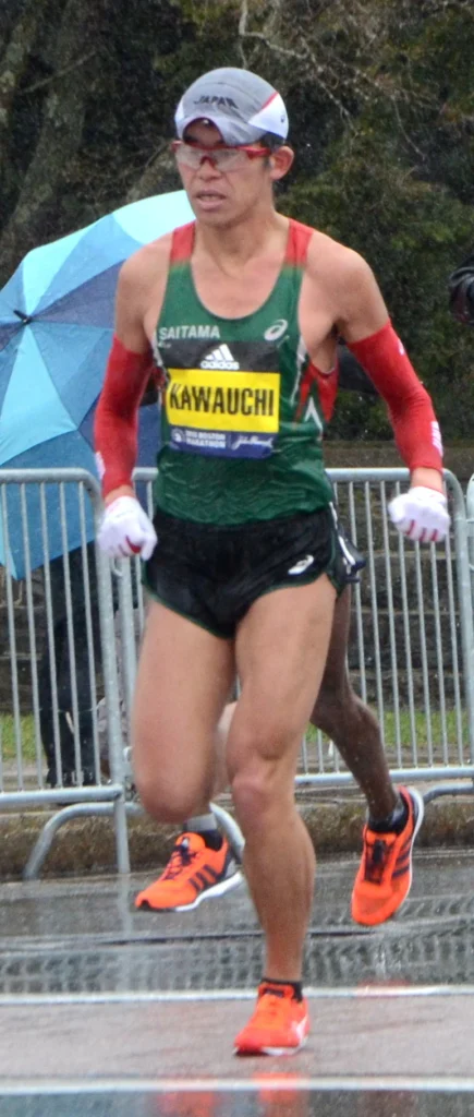2018年のボストンマラソンを走る川内優輝