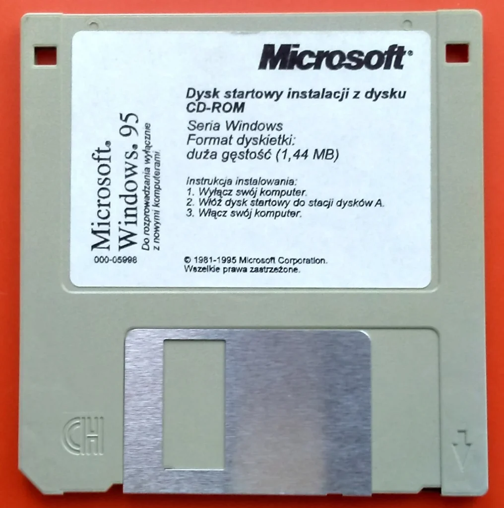Microsoft Windows 95のインストール用フロッピーディスク