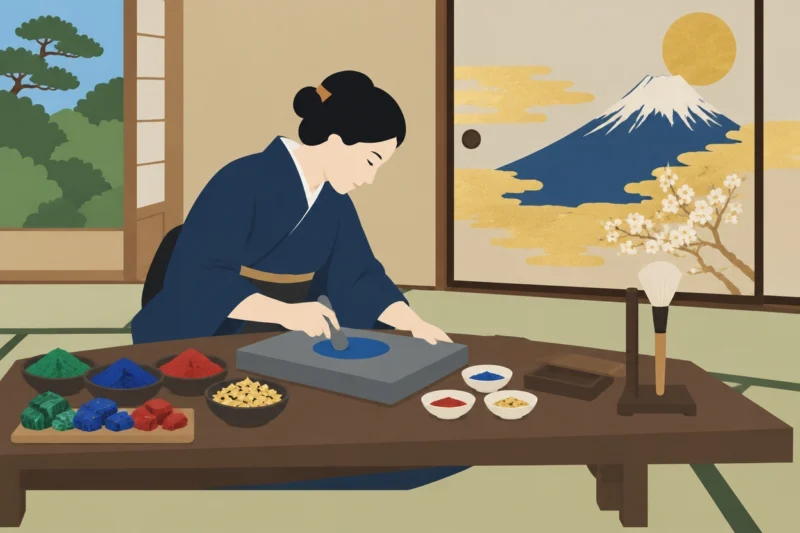 日本画の材料は岩