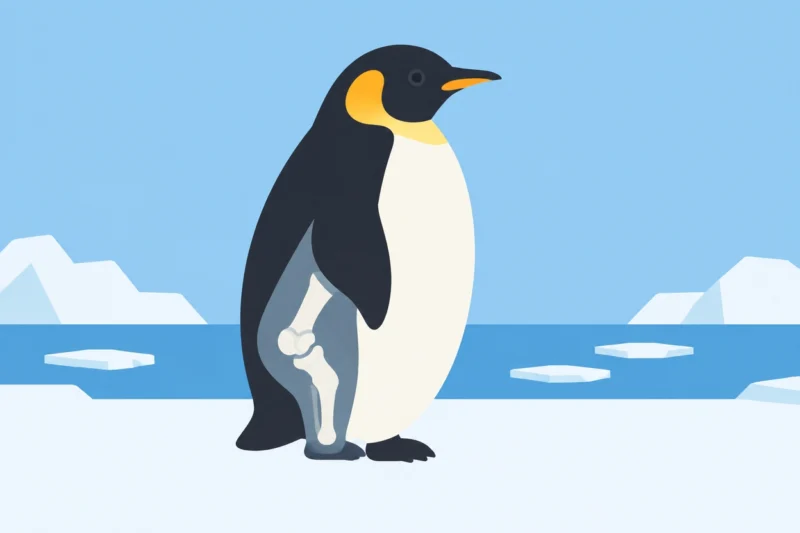 ペンギンにも膝がある