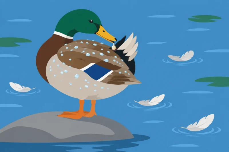 水鳥が濡れない理由