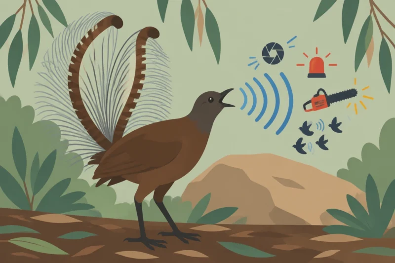 チェーンソーの鳴き真似