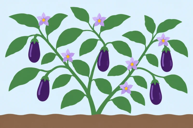 ナスの花は嘘つかない