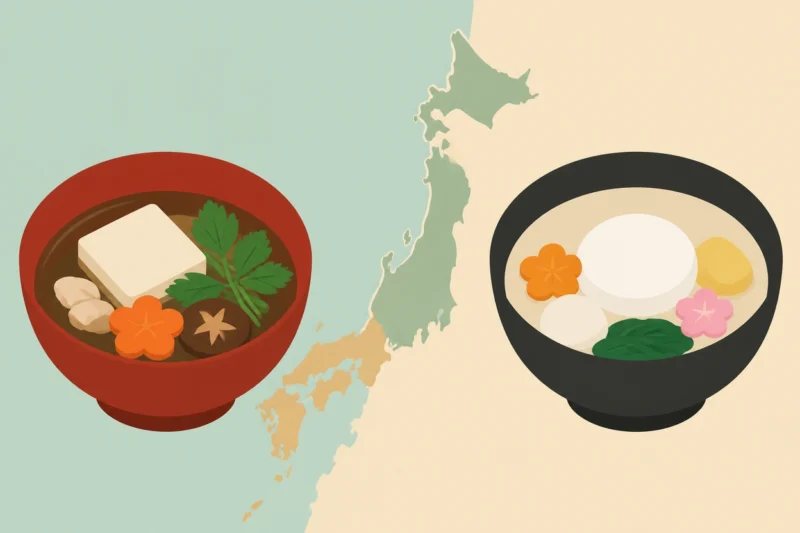 お雑煮の形の違い