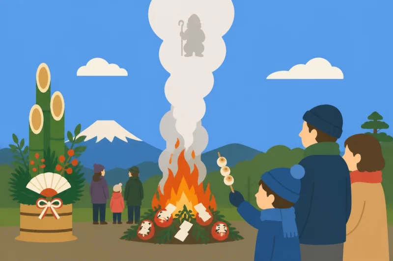 どんど焼きの煙の力