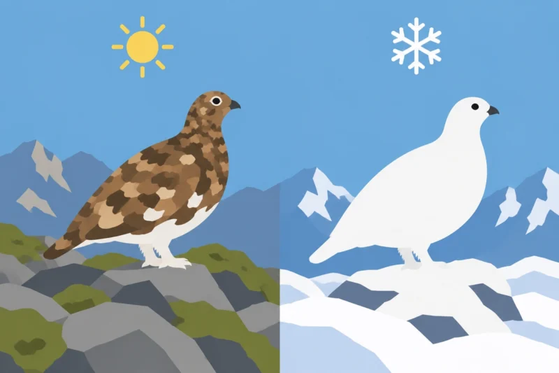 雷鳥の衣替え