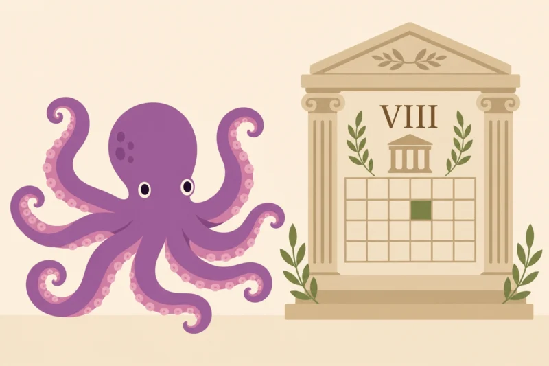英語のOctoは「8」