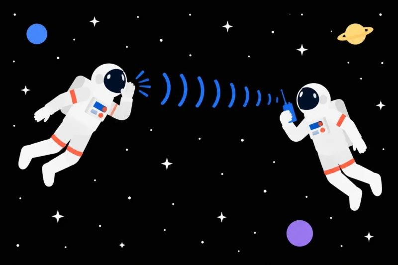 宇宙で声は聞こえない