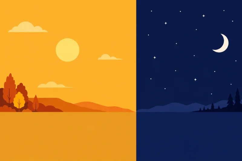 秋分の日の昼と夜