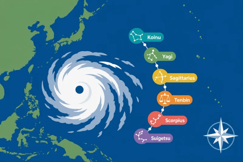 台風に名前がある?
