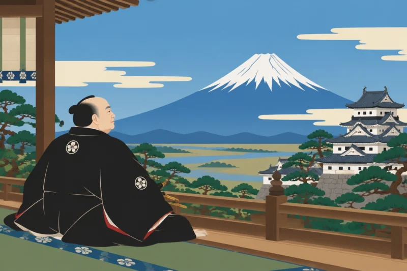 富士山を眺める家康のイメージ